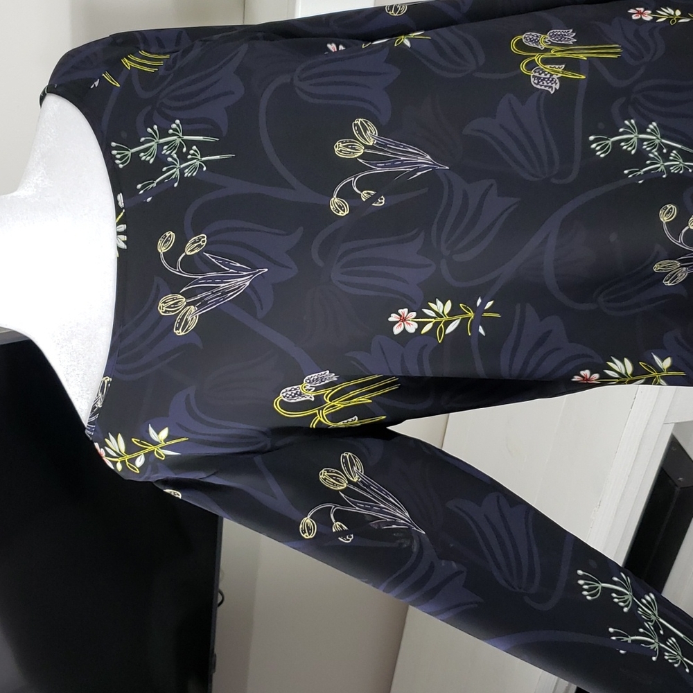 Loft Floral Print Long Sleeve Blouse - Picture 5 of 10